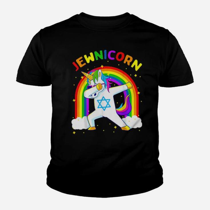 Jewnicorn Hanukkah Dabbing Unicorn Chanukah Youth T-shirt