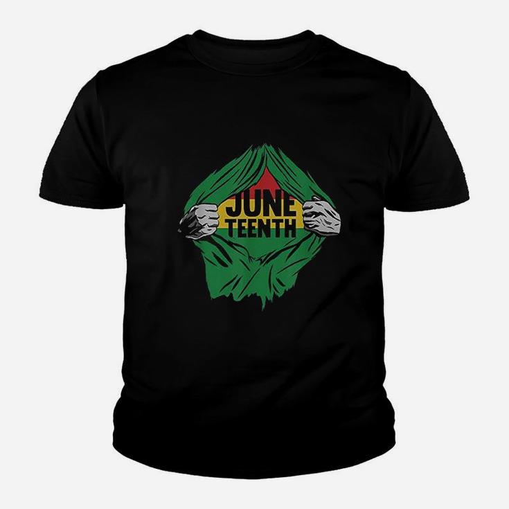 Juneteenth  Black History American African Flag Youth T-shirt