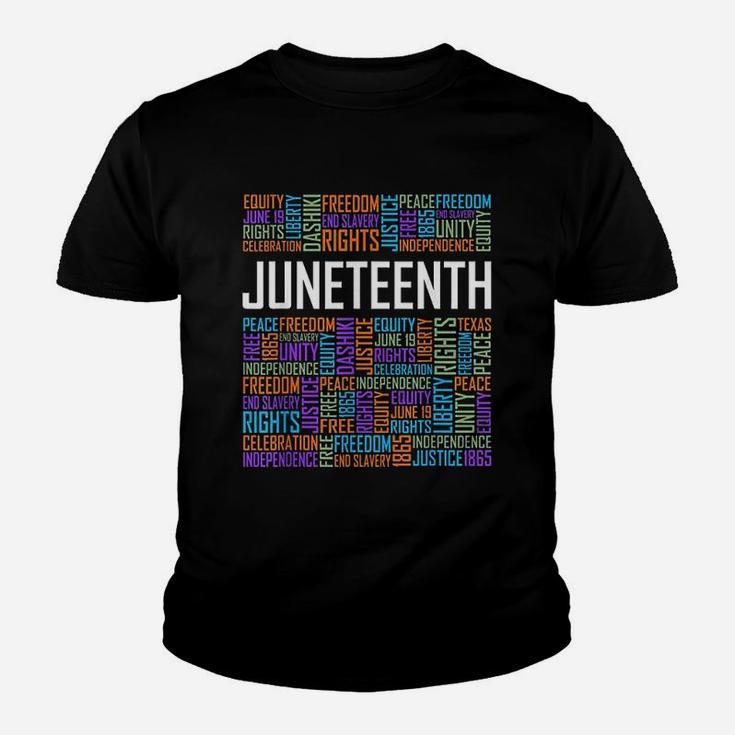 Juneteenth Words Youth T-shirt