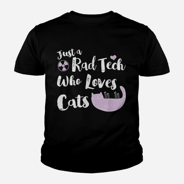 Just A Rad Tech Who Loves Cats Youth T-shirt