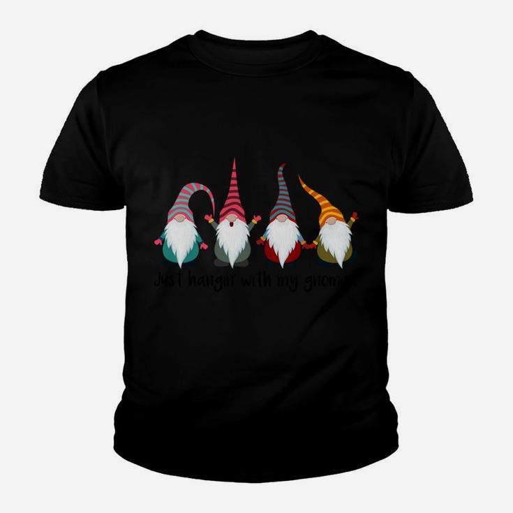 Just Hangin' With My Gnomies Christmas Funny Gnome Xmas Youth T-shirt