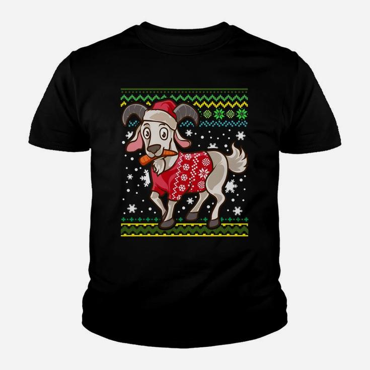 Kawaii Goat Wearing Ugly Christmas Sweater Sweatshirt Youth T-shirt