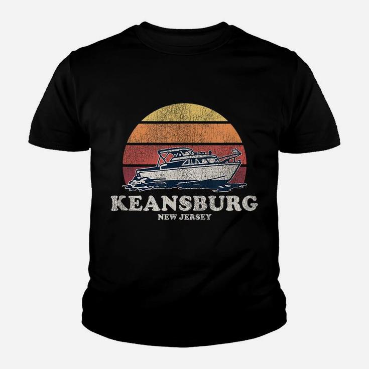 Keansburg Nj Vintage Boating 70S Retro Boat Design Youth T-shirt