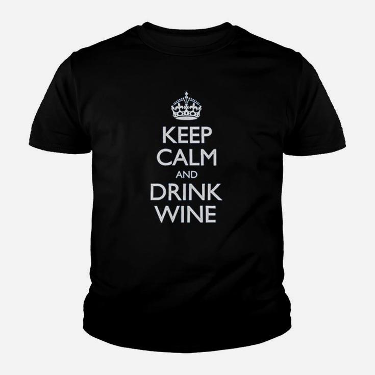 Keep Calm And Drink Wine Youth T-shirt