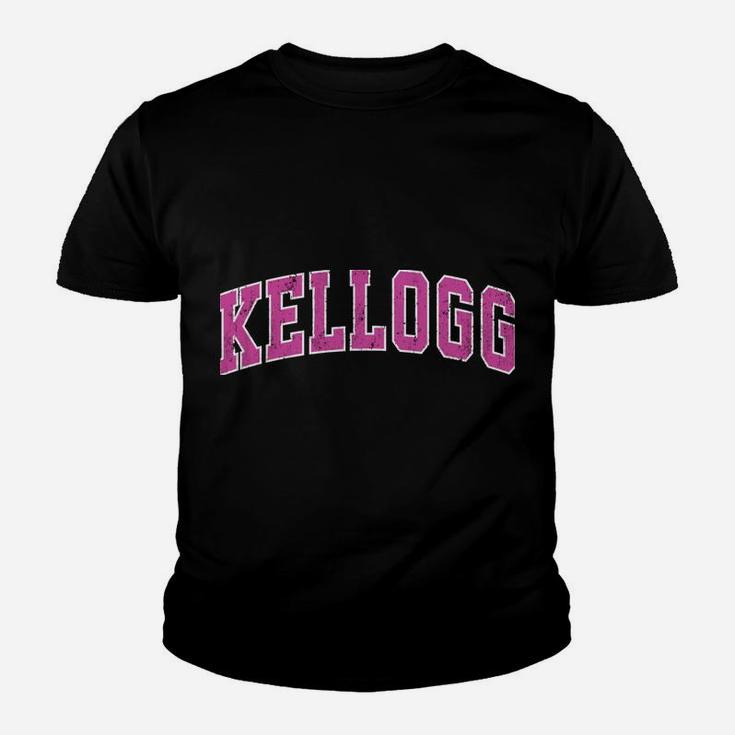 Kellogg Idaho Id Vintage Sports Design Pink Design Youth T-shirt
