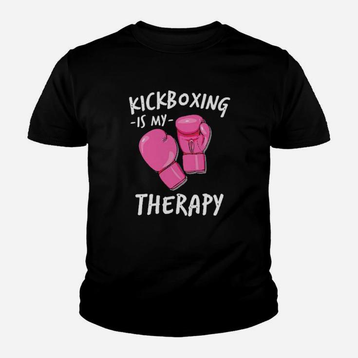 Kickboxing Is My Therapy Youth T-shirt