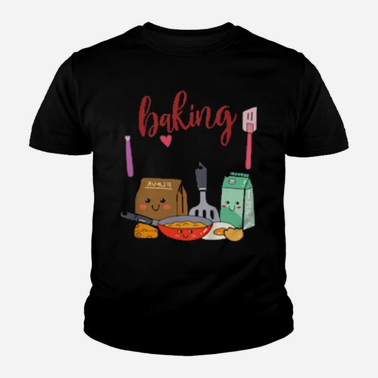 Kids Auntie's Baking Buddy Baker For Girls Boys Baby Reveal Youth T-shirt