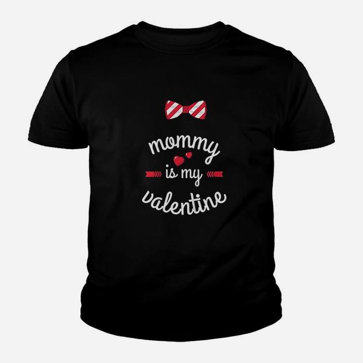 Kids Mommy Is My Valentine  Love Heart Bowtie Youth T-shirt