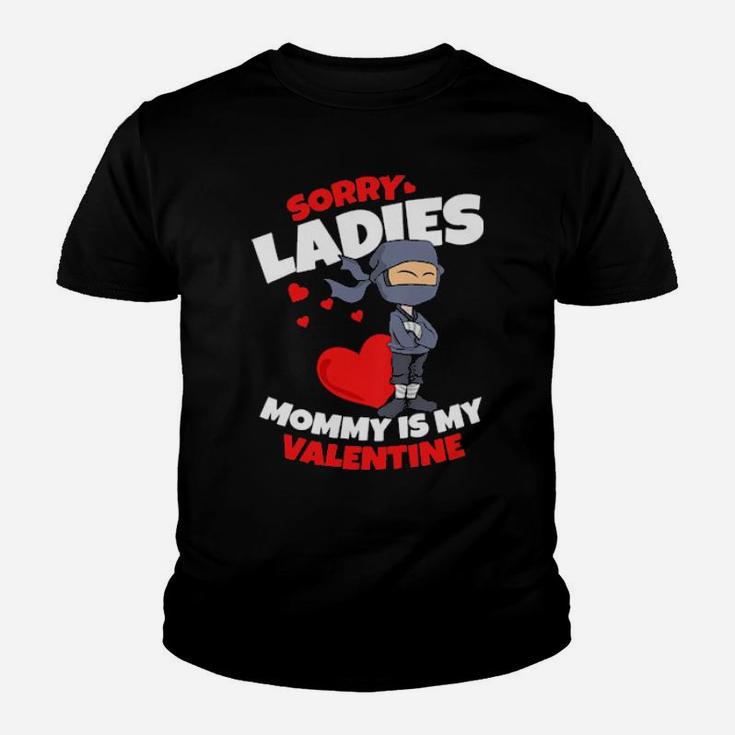 Kids Valentines Day Mommy Is My Valentine Toddler Boy Cute Ninja Classic Women Youth T-shirt