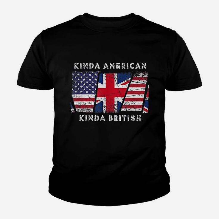 Kinda American Kinda British  Dual Citizenship Youth T-shirt