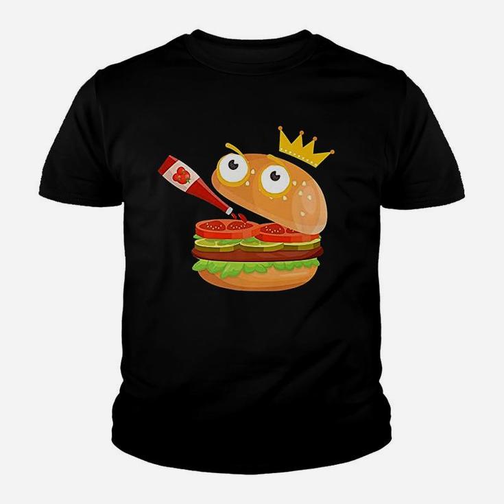 King Hamburger Drinking Tomato Sauce Youth T-shirt