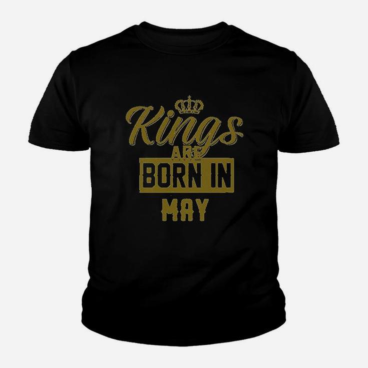 Kings Are Born In Gold Design  Birthday Gift Idea Youth T-shirt