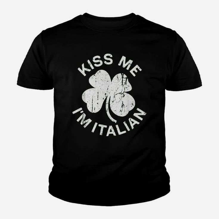 Kiss Me I Am Italian Saint Patrick Day Gift Youth T-shirt