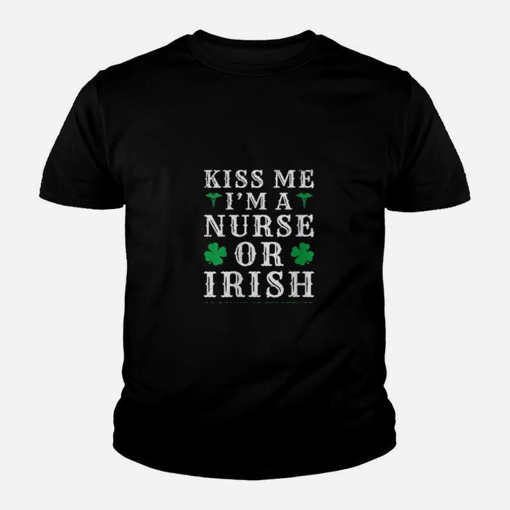 Kiss Me Im A Nurse Or Irish Or Drunk St Patricks Day Youth T-shirt