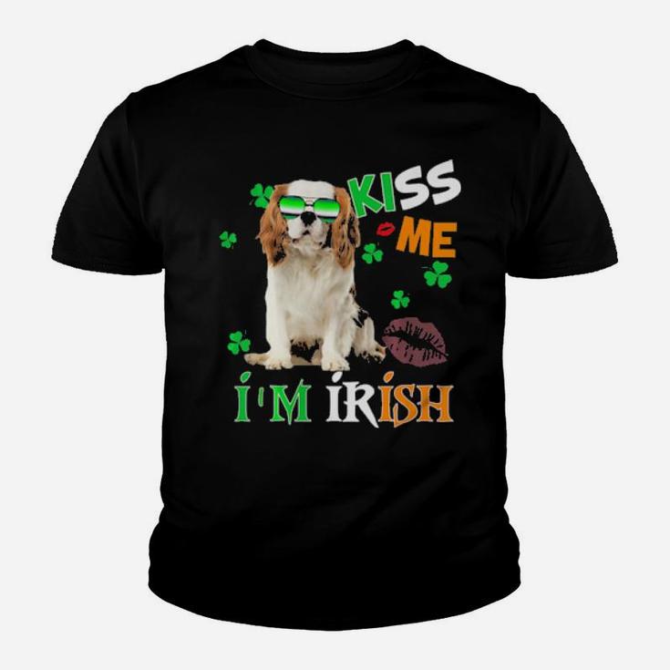 Kiss Me Im Irish My Cavalier King Is My Lucky Charm Youth T-shirt