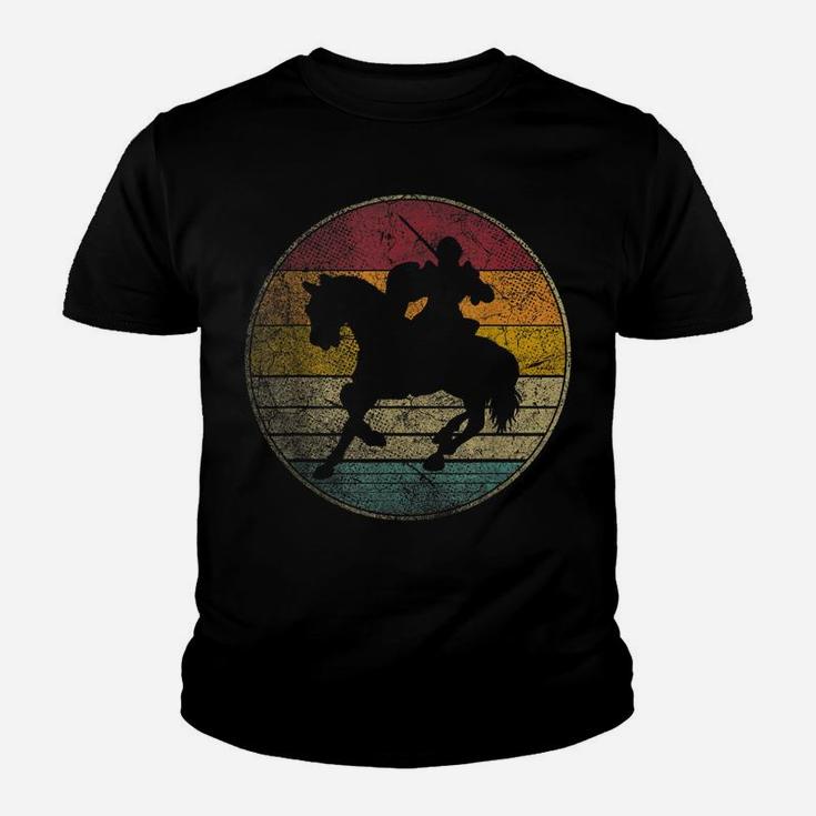 Knight Medieval Vintage Distressed Retro Silhouette England Youth T-shirt