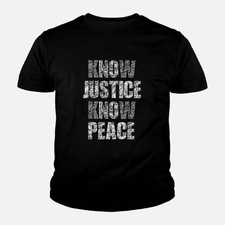 Know Justice No Peace Black Pride History Protest Gift Youth T-shirt