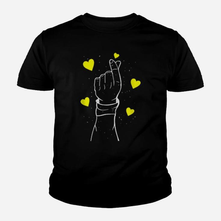 Korean Heart Kpop Love Valentines Day For Her Youth T-shirt