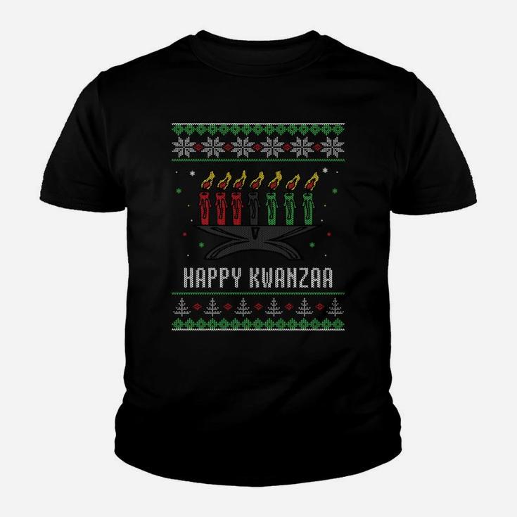 Kwanzaa Candles Ugly Christmas Sweater Style Sweatshirt Youth T-shirt