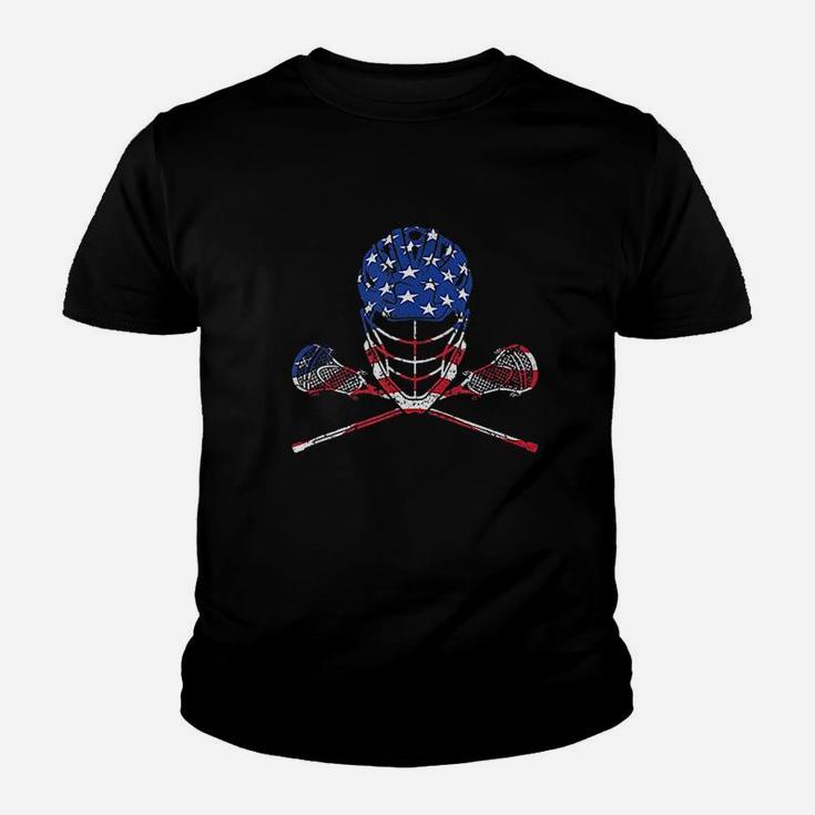 Lacrosse American Flag Youth T-shirt