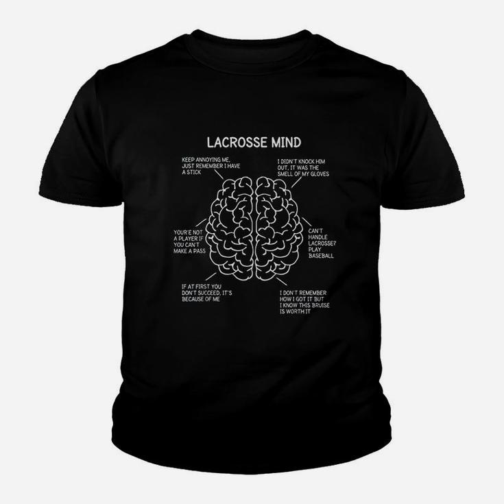 Lacrosse Player Think Sayings Brain Youth T-shirt