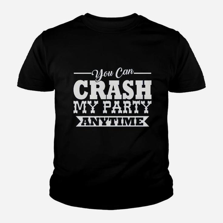 Ladies Crash My Party Anytime Country Song Game Youth T-shirt