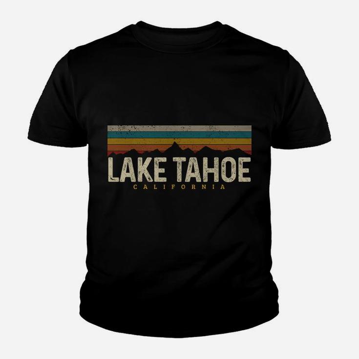 Lake Tahoe Vintage Mountains Hiking Camping Retro California Youth T-shirt