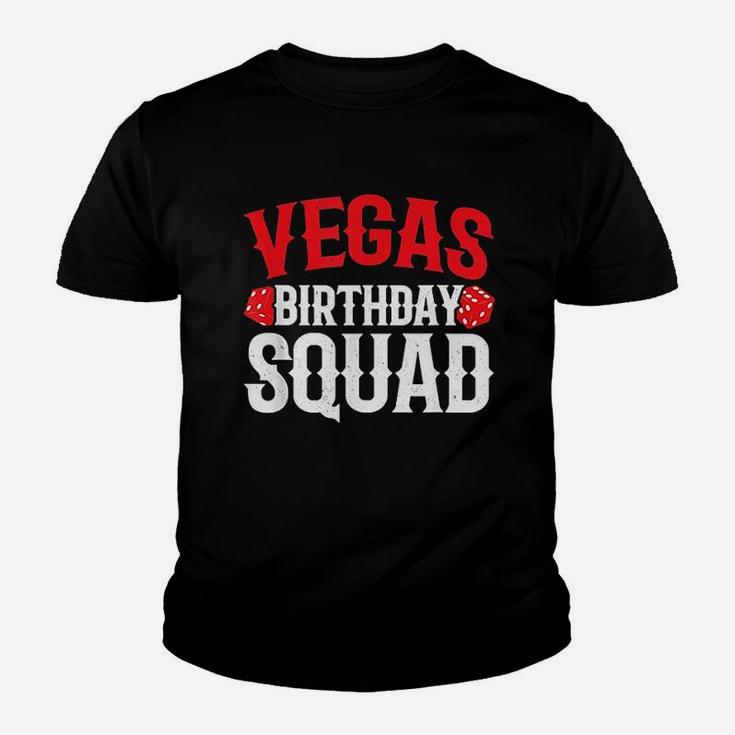 Las Vegas Birthday Party Vegas Birthday Squad Youth T-shirt