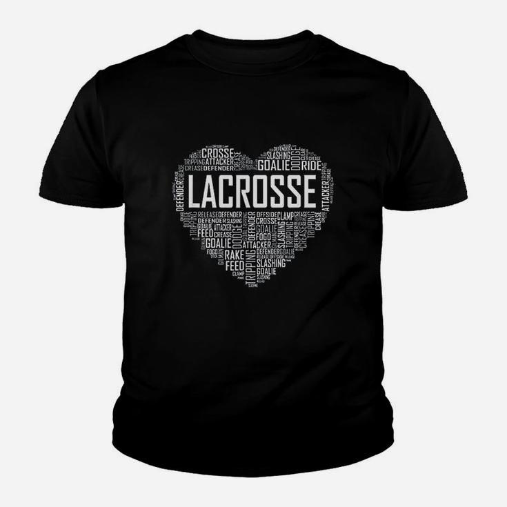 Lax Lacrosse Heart Love Player Lover Youth T-shirt