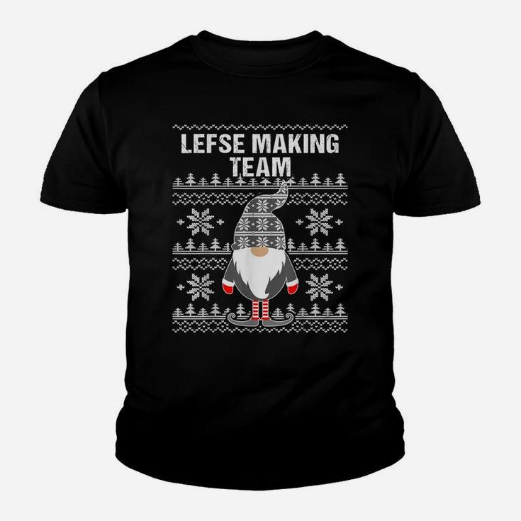 Lefse Making Team Christmas Tomte Gnome Ugly Christmas Youth T-shirt
