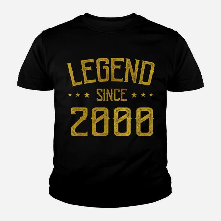 Legend Since 2000 Vintage 19 Yrs Old Bday 19Th Birthday Tee Youth T-shirt