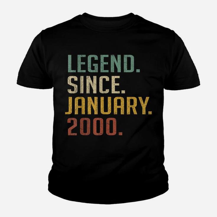 Legend Since January 2000 21St Birthday Gift 21 Years Old Youth T-shirt