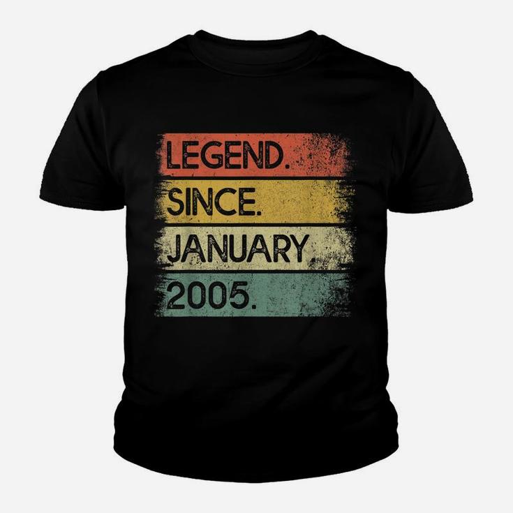 Legend Since January 2005 16Th Birthday Gifts 16 Years Old Youth T-shirt