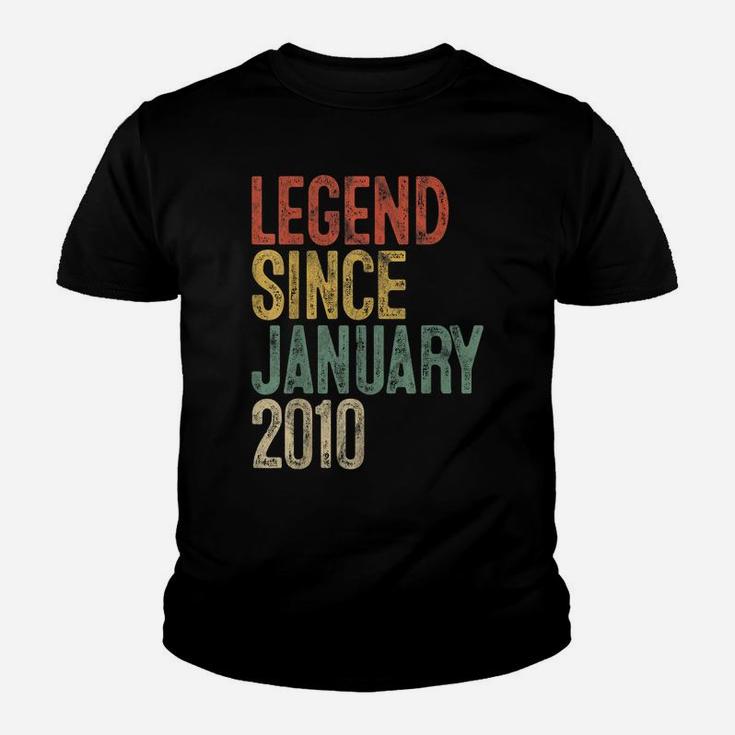 Legend Since January 2010 11Th Birthday Gift 11 Year Old Youth T-shirt