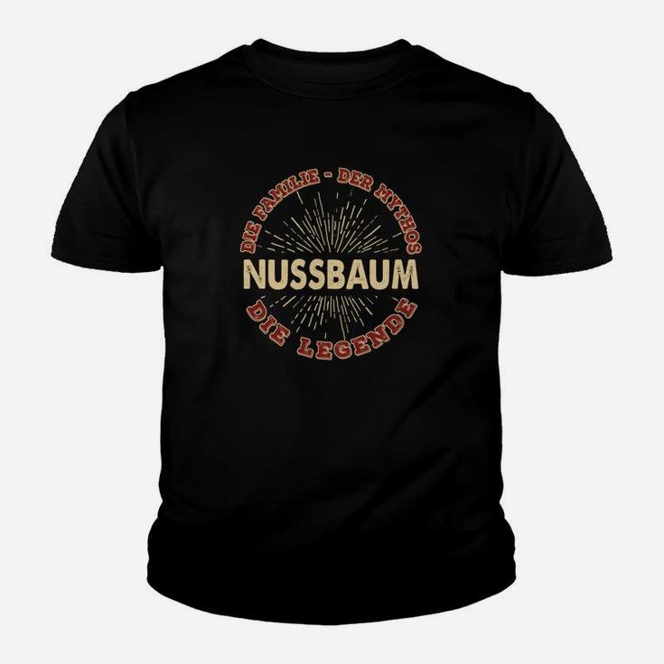 Legendäres Nussbaum Retro-Schriftzug Kinder Tshirt, Vintage Design Tee