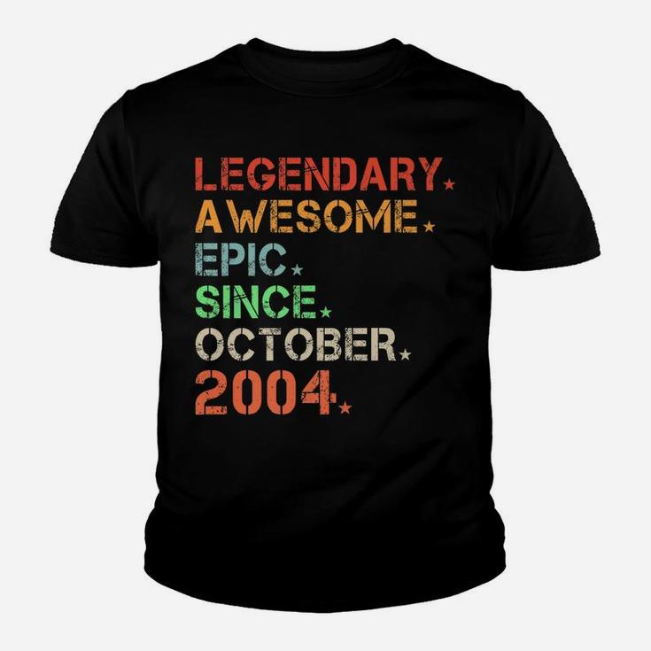 Legendary Awesome Epic Since October 2004 Retro Birthday Youth T-shirt