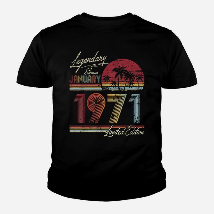 Legendary Since January 1971 49Th Birthday Gift 49 Years Old Youth T-shirt