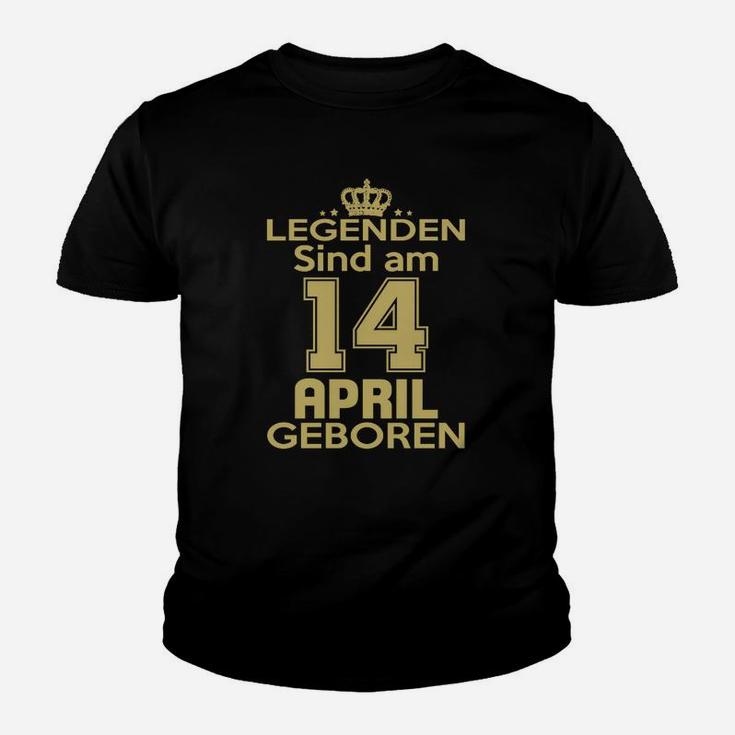 Legenden Sind Am 14 April Geboren Kinder T-Shirt