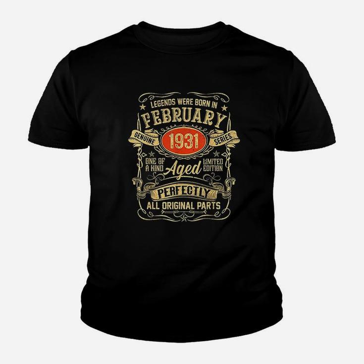 Legends Were Born In February 1931 90Th Birthday Gifts Youth T-shirt