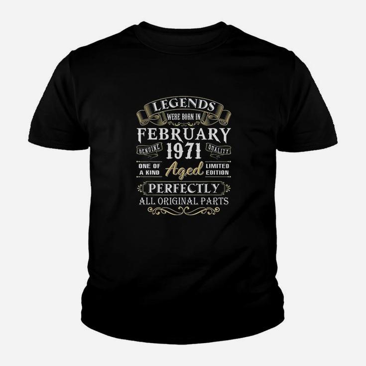 Legends Were Born In February 1971 50Th Birthday Gifts Youth T-shirt