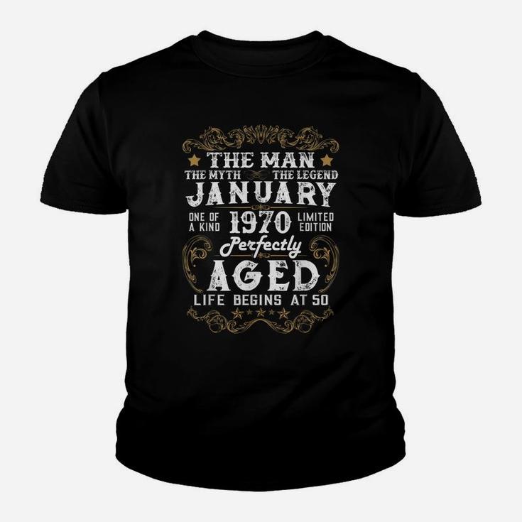Legends Were Born In January 1970 50Th Birthday Gift Youth T-shirt