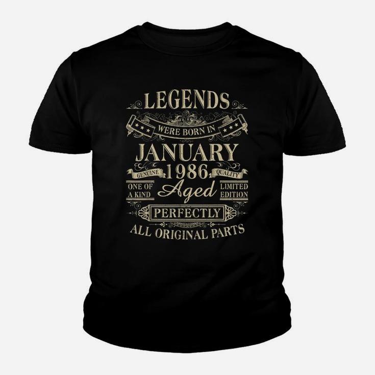 Legends Were Born In January 1986 35Th Birthday Gift Youth T-shirt