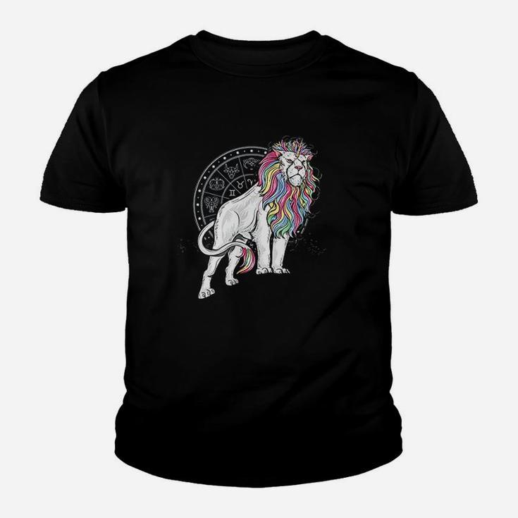 Leo Lion Element Zodiac Horoscope August Birthday Youth T-shirt