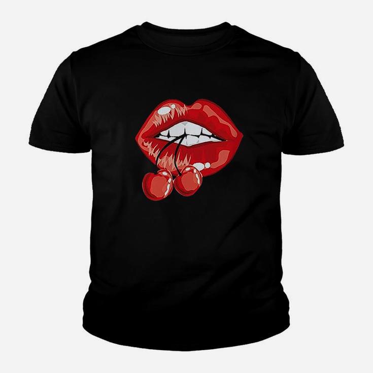 Leopard Cherry Lips Youth T-shirt