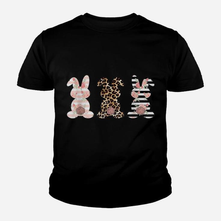 Leopard Easter Bunny Rabbit Trio Cute Easter Youth T-shirt