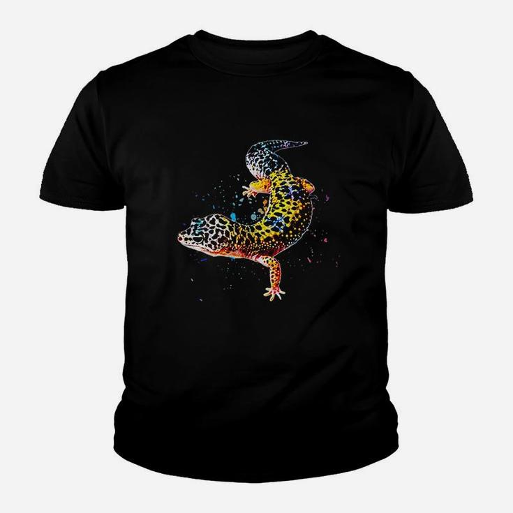 Leopard Gecko Watercolor Reptile Keeper Gecko Fan Youth T-shirt