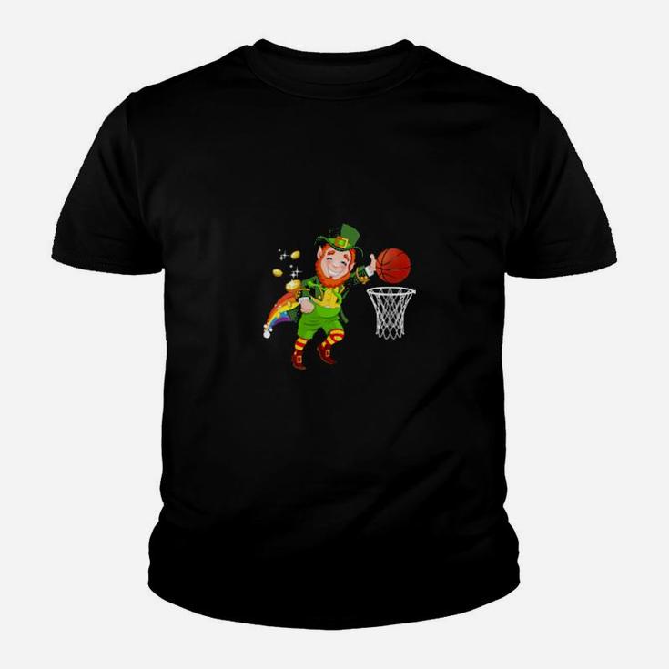 Leprechaun Basketball Shamrock St Patricks Day Irish Youth T-shirt