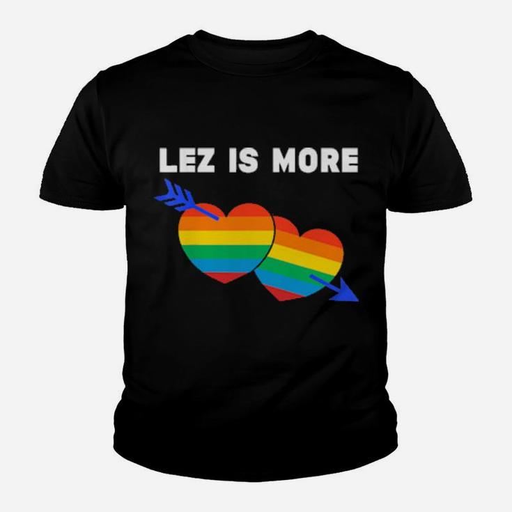 Lesbian Flag Rainbow Pride Lez Hearts Valentines Day Youth T-shirt