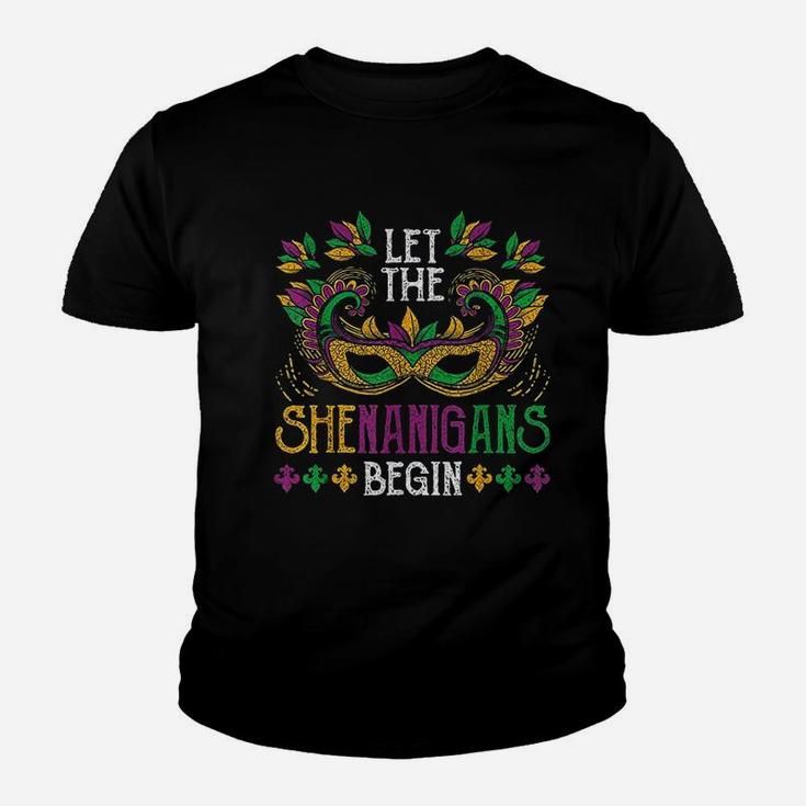 Let The Shenanigans Begin Mardi Gras Youth T-shirt