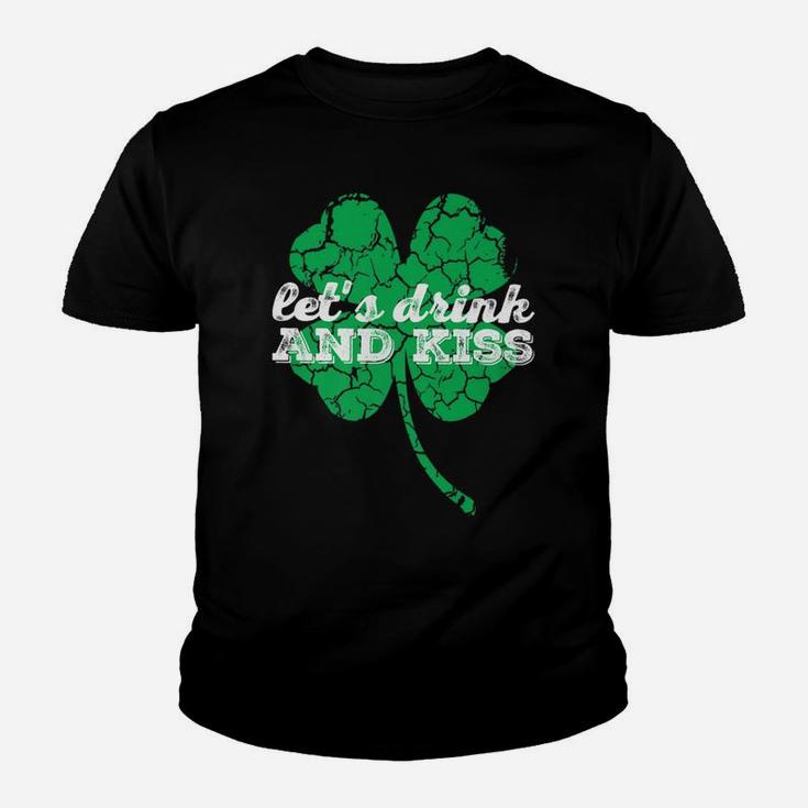 Let's Drink Kiss St Patrick's Day Premium Tshirt For Women Youth T-shirt